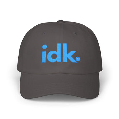 IDK Dad Cap - Casual White Embroidered ‘idk.’ Baseball Hat