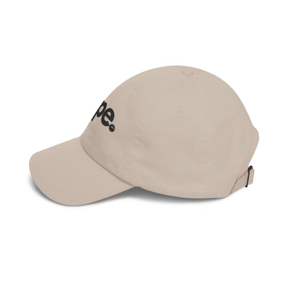 Nope Dad Cap – White Embroidered 'nope.' Baseball Hat