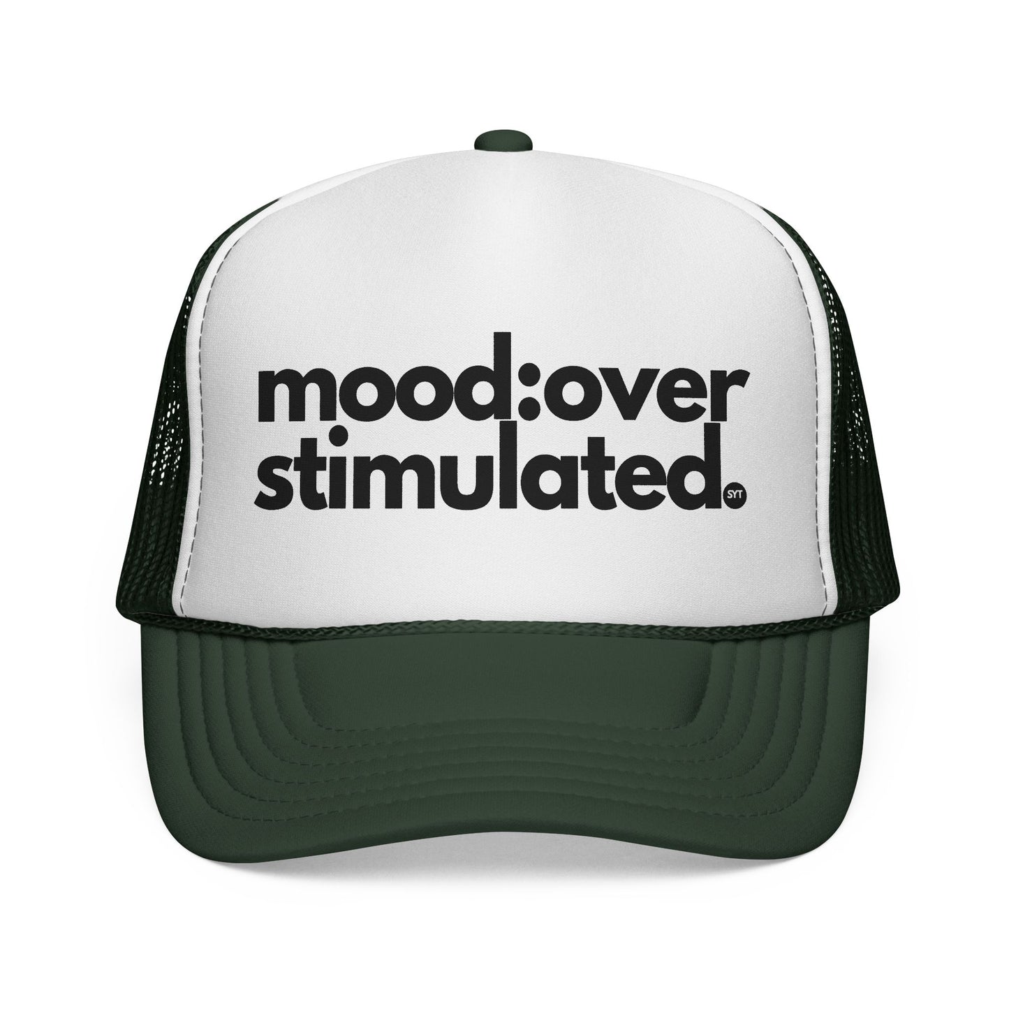 Mood: Over Stimulated Trucker Cap — Bold Graphic Mesh Hat