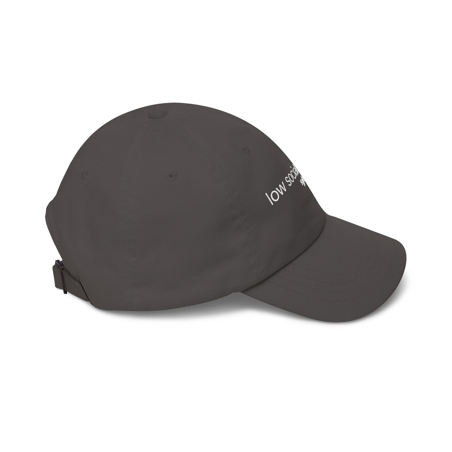 Low Social Battery Dad Cap — Embroidered Funny Introvert Hat