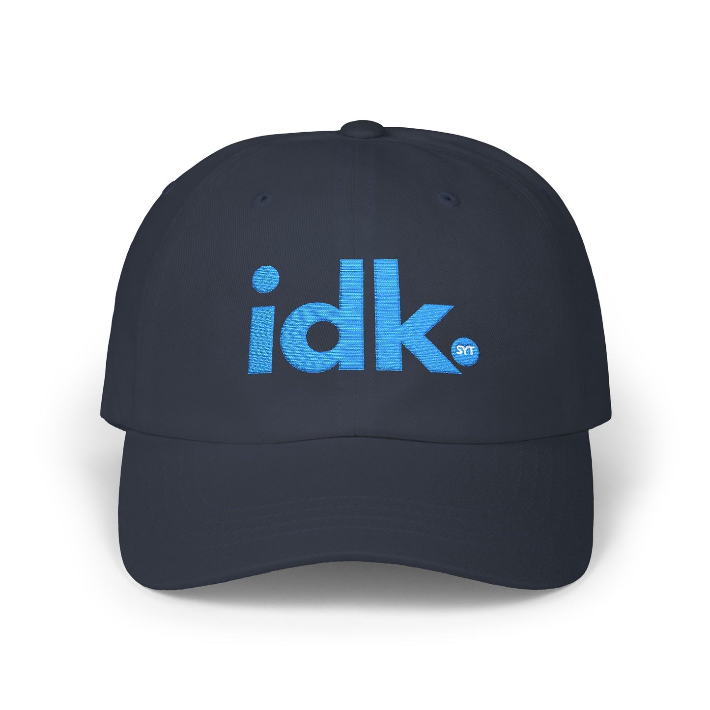IDK Dad Cap - Casual White Embroidered ‘idk.’ Baseball Hat