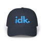 IDK Dad Cap - Casual White Embroidered ‘idk.’ Baseball Hat