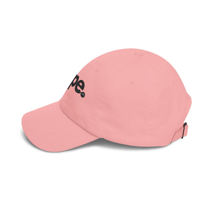 Nope Dad Cap – White Embroidered 'nope.' Baseball Hat