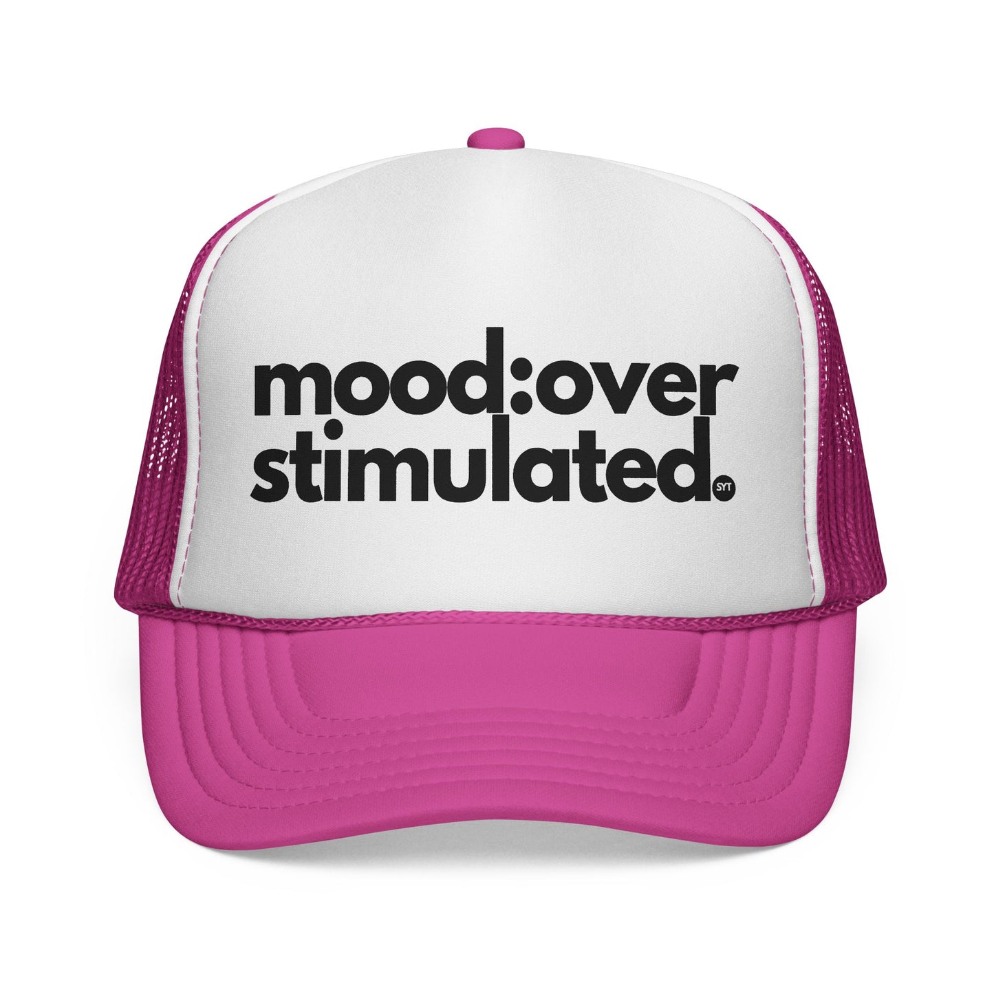 Mood: Over Stimulated Trucker Cap — Bold Graphic Mesh Hat
