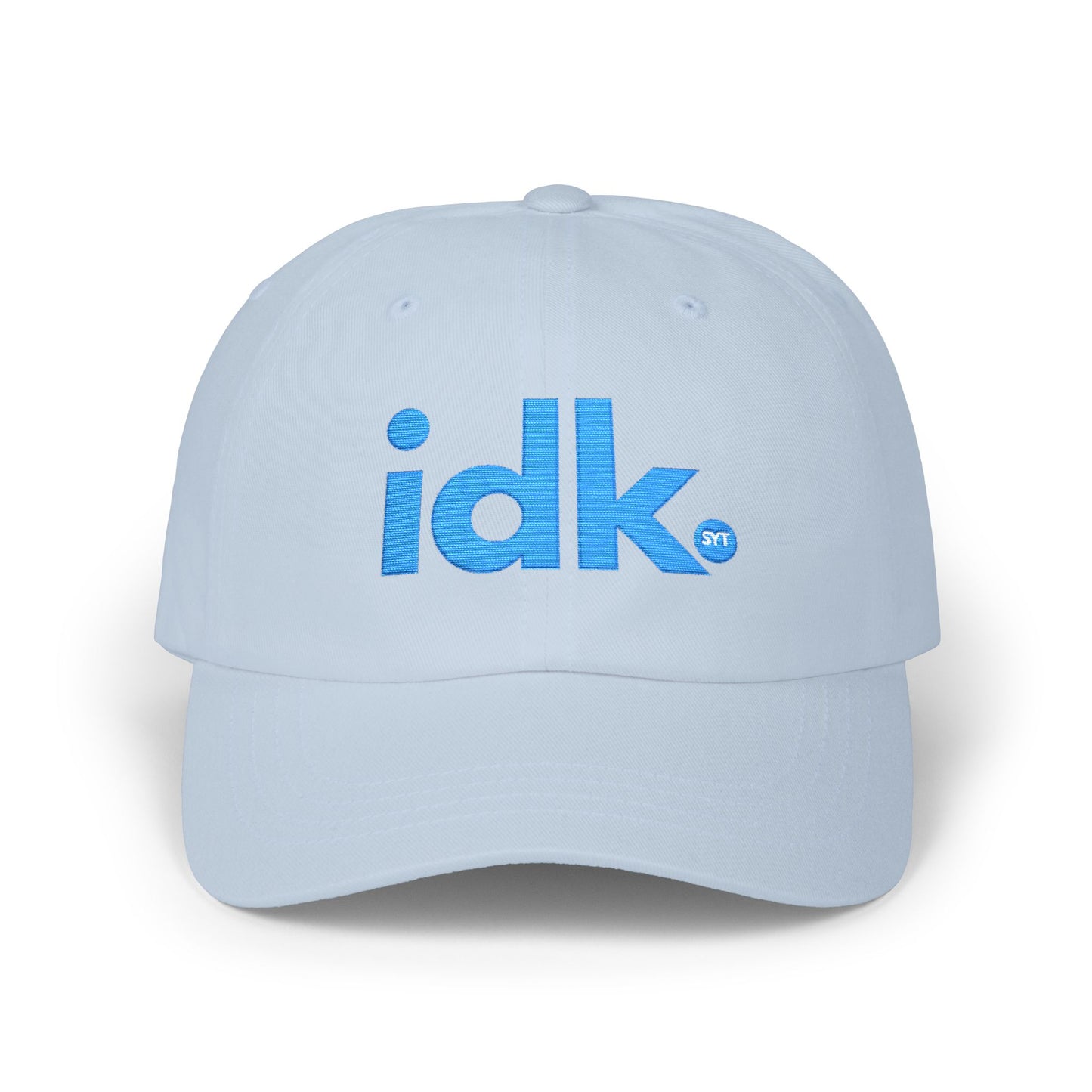 IDK Dad Cap - Casual White Embroidered ‘idk.’ Baseball Hat