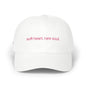 Dad Cap — "soft heart. rare soul." Embroidered Minimalist White Baseball Hat