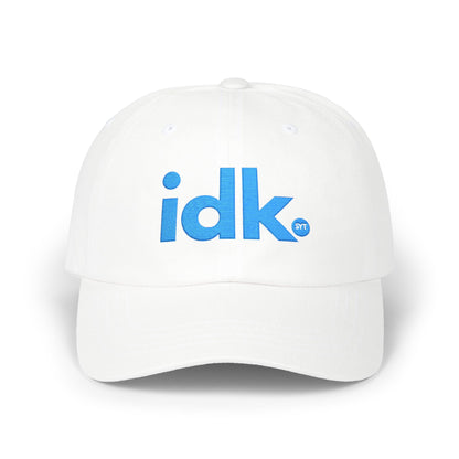 IDK Dad Cap - Casual White Embroidered ‘idk.’ Baseball Hat