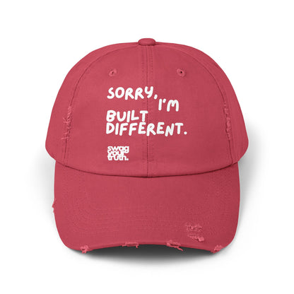 Distressed Cap, Be Different Swag Your Truth, Unique Hat, Cool Headwear, Hipster Cap, Statement Cap, Personalized Beanie