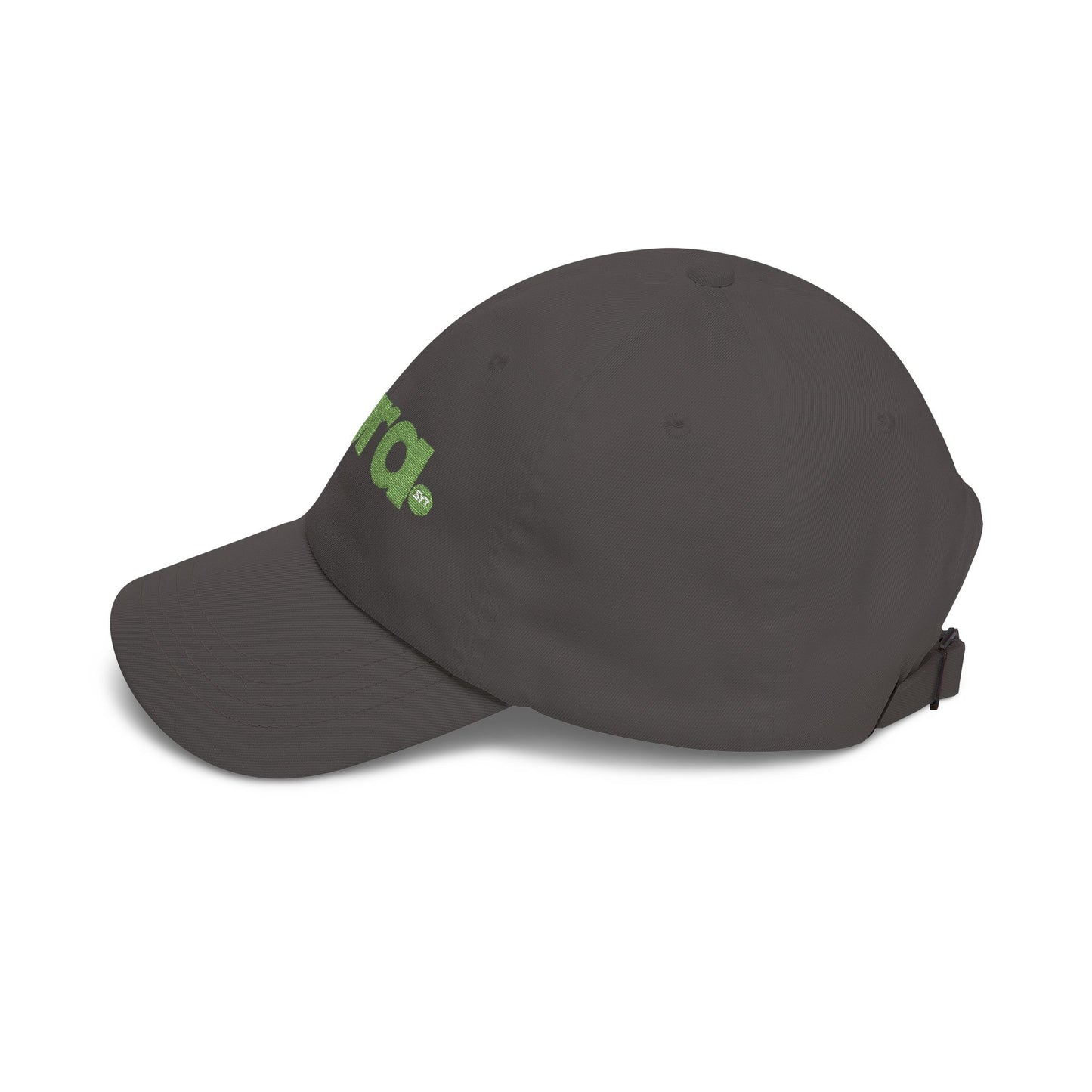Dad Cap — "aura." Green Grass Embroidered Logo | Casual Eco Vibe Baseball Hat