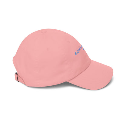 Dad Cap — "expensive & difficult" Embroidered Pink Hat