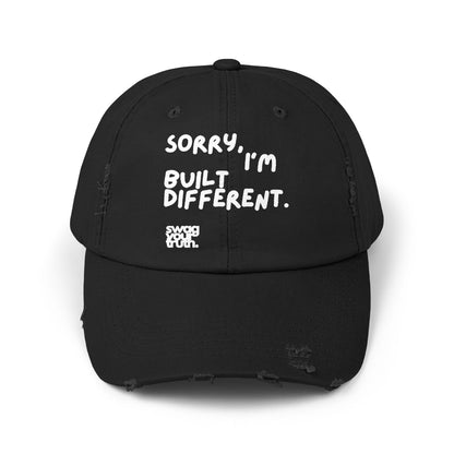 Distressed Cap, Be Different Swag Your Truth, Unique Hat, Cool Headwear, Hipster Cap, Statement Cap, Personalized Beanie