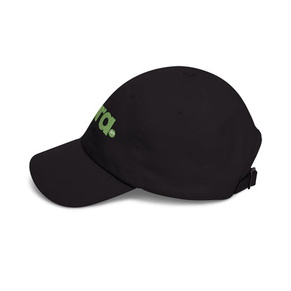 Dad Cap — "aura." Green Grass Embroidered Logo | Casual Eco Vibe Baseball Hat