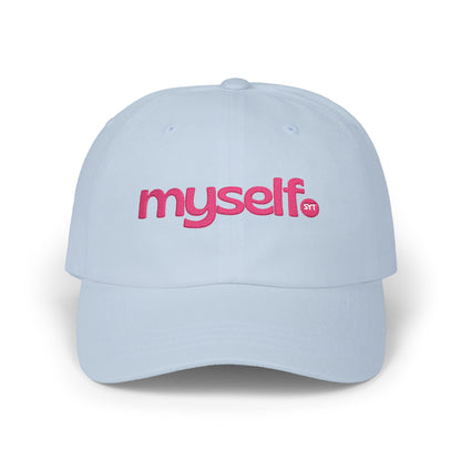 Classic Dad Cap — "Myself" Statement Embroidered Hat