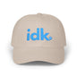 IDK Dad Cap - Casual White Embroidered ‘idk.’ Baseball Hat