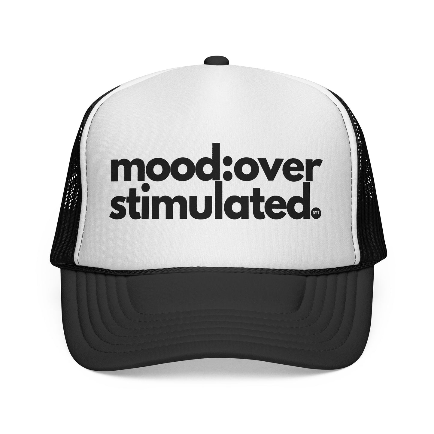 Mood: Over Stimulated Trucker Cap — Bold Graphic Mesh Hat