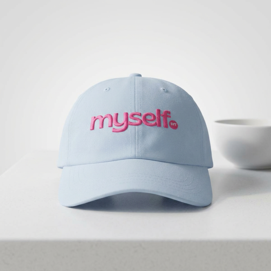 Classic Dad Cap — "Myself" Statement Embroidered Hat
