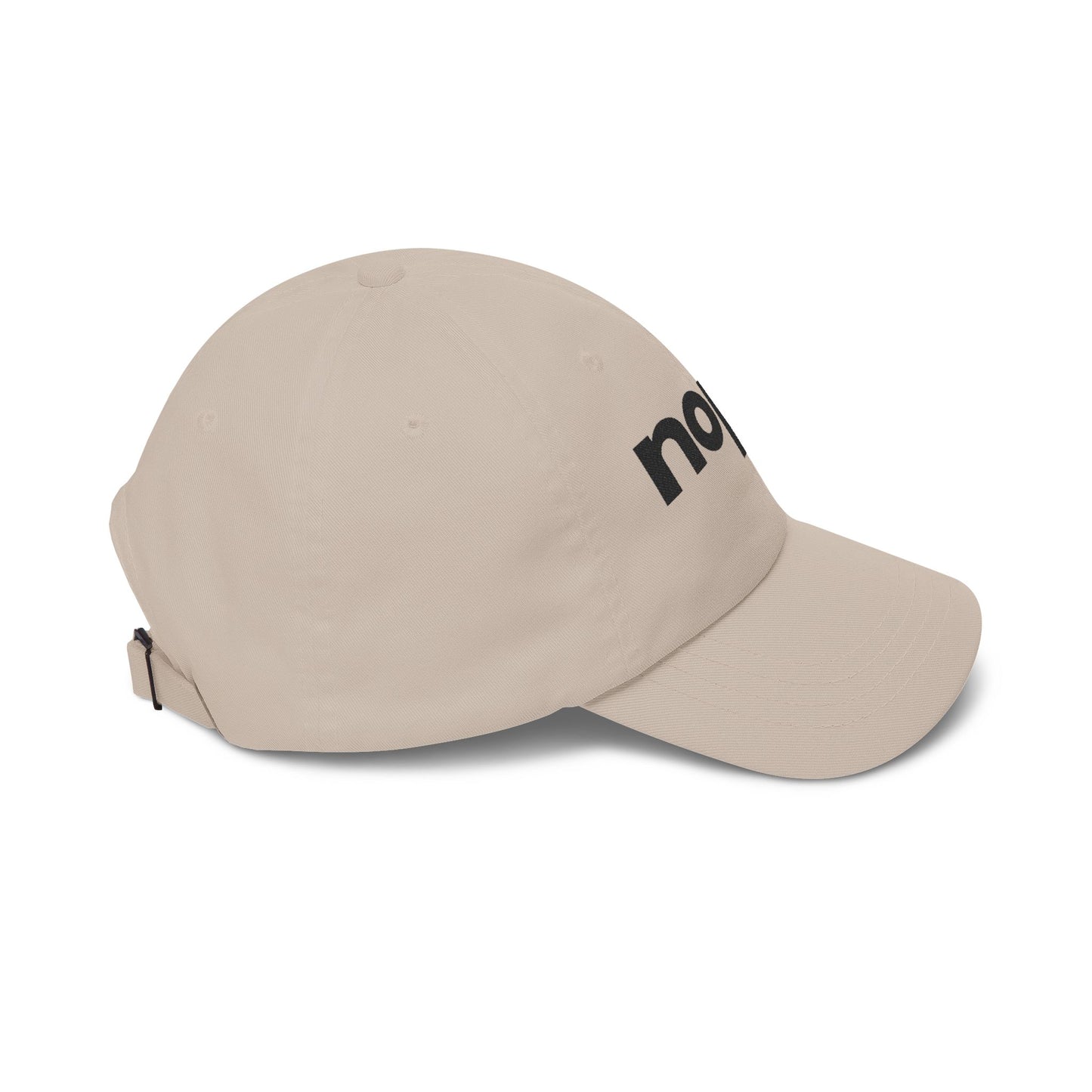 Nope Dad Cap – White Embroidered 'nope.' Baseball Hat