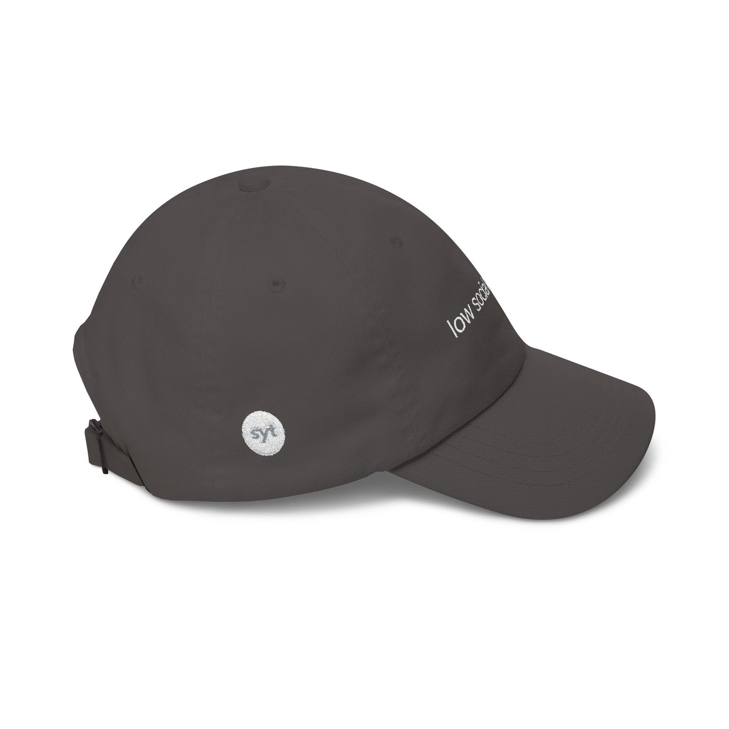 Low Social Battery Dad Cap — Embroidered Funny Introvert Hat