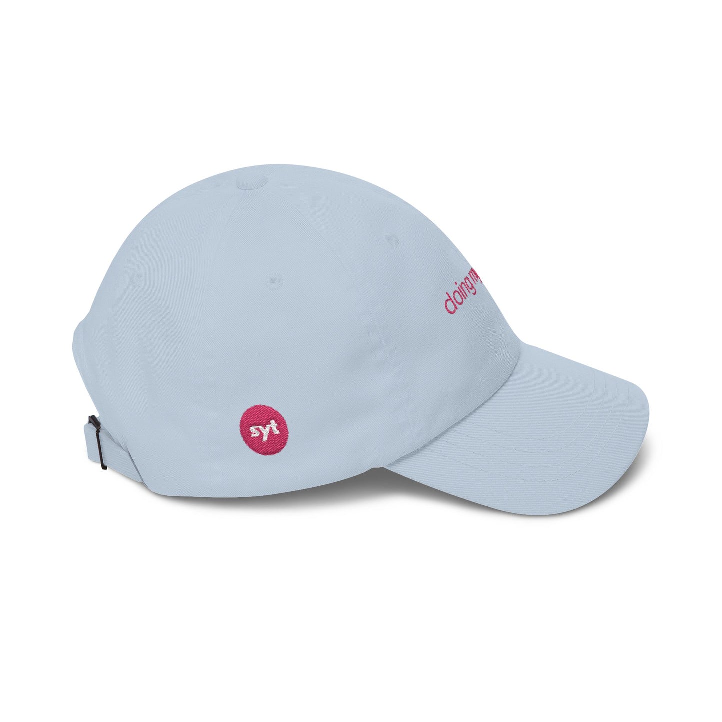 Dad Cap — "doing my best" Embroidered Light Blue Baseball Hat