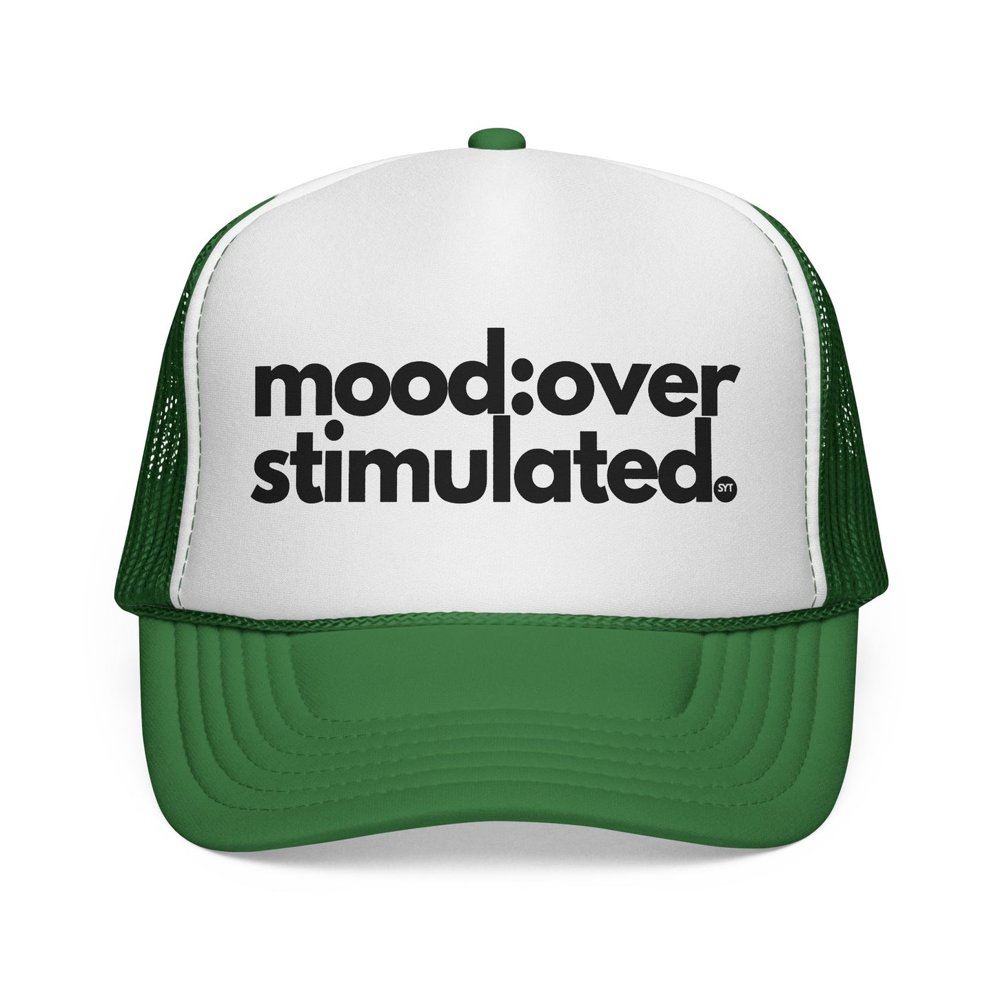 Mood: Over Stimulated Trucker Cap — Bold Graphic Mesh Hat
