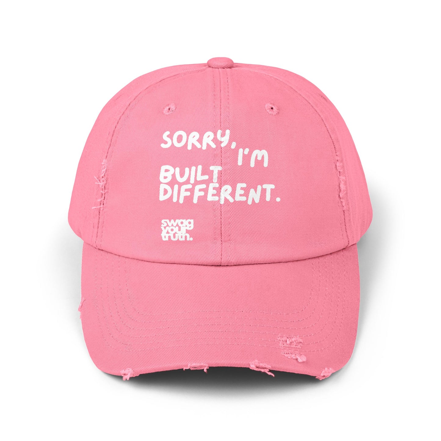 Distressed Cap, Be Different Swag Your Truth, Unique Hat, Cool Headwear, Hipster Cap, Statement Cap, Personalized Beanie