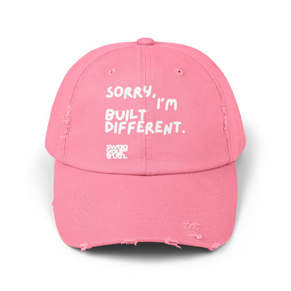 Distressed Cap, Be Different Swag Your Truth, Unique Hat, Cool Headwear, Hipster Cap, Statement Cap, Personalized Beanie