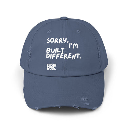 Distressed Cap, Be Different Swag Your Truth, Unique Hat, Cool Headwear, Hipster Cap, Statement Cap, Personalized Beanie