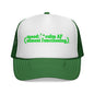 Trucker Cap — "mood: * calm AF (almost functioning.)" Neon Green Graphic