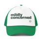 Mildly Concerned Trucker Cap — Retro Casual Foam Mesh Hat