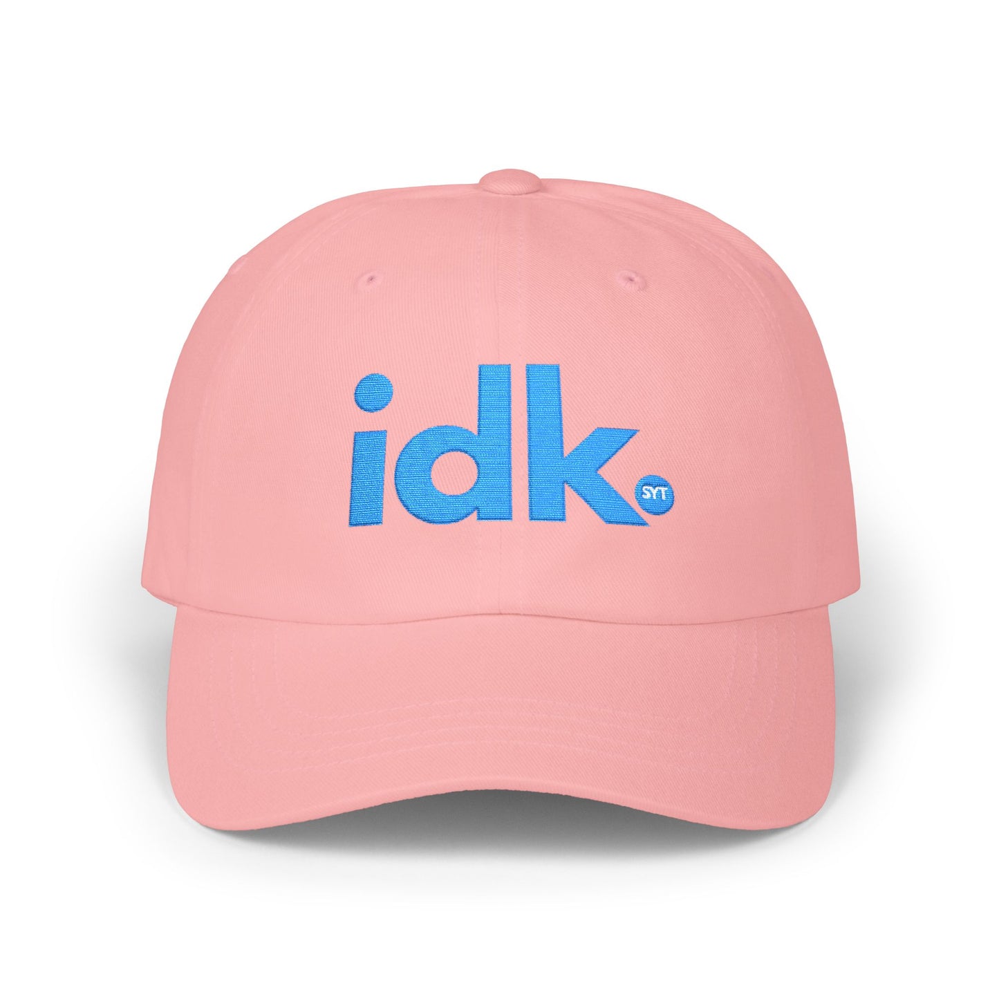 IDK Dad Cap - Casual White Embroidered ‘idk.’ Baseball Hat