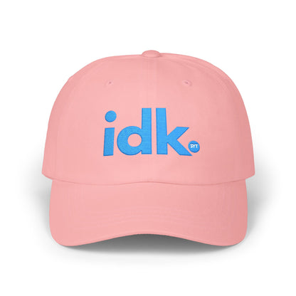 IDK Dad Cap - Casual White Embroidered ‘idk.’ Baseball Hat