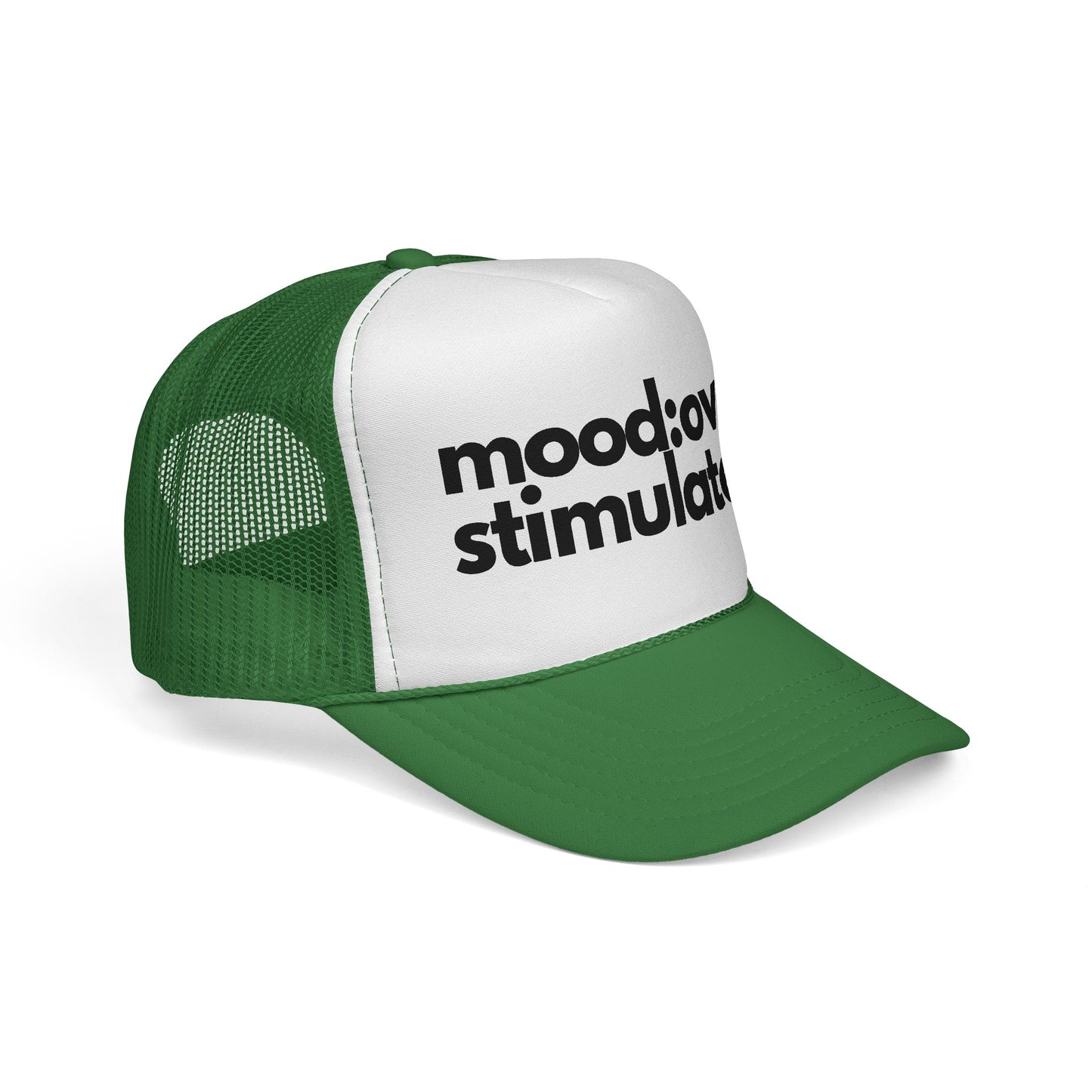 Mood: Over Stimulated Trucker Cap — Bold Graphic Mesh Hat